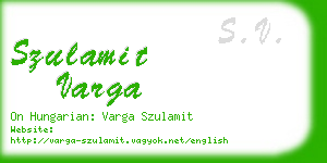 szulamit varga business card